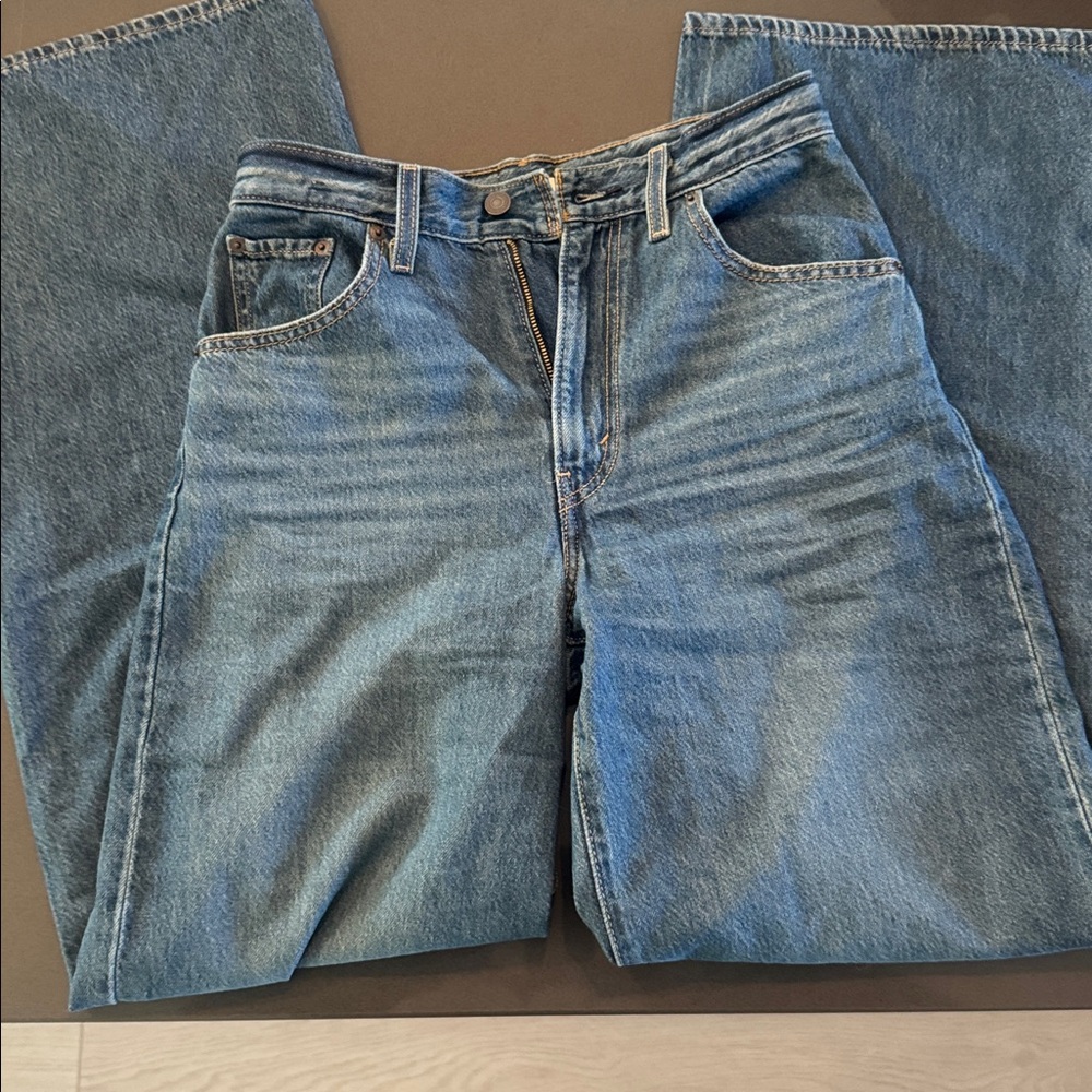 Levi’s CINCH BAGGY WOMEN'S JEANS invested  Chasing Dreams Medium Wash 26 x 33